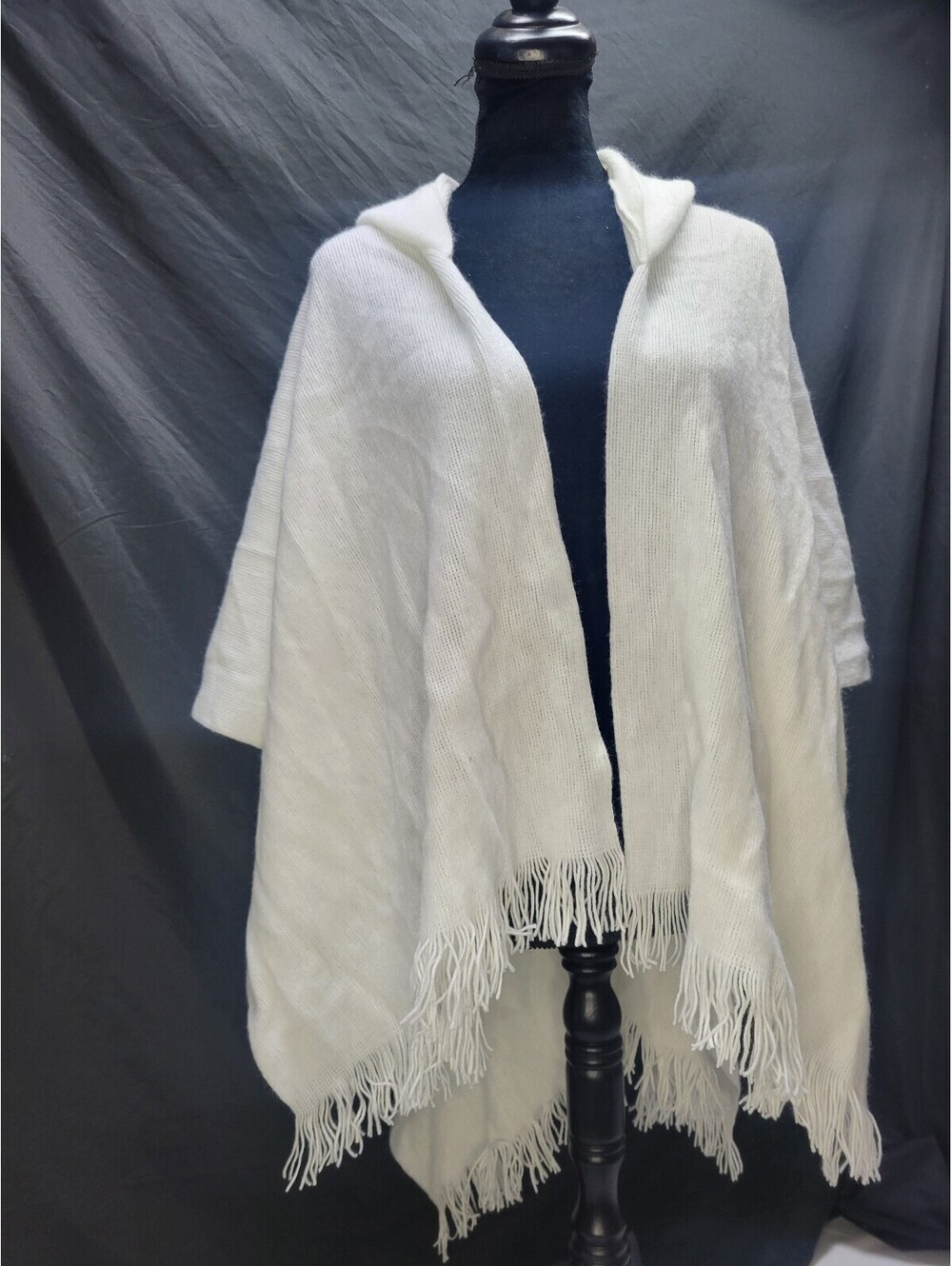 Calvin Klein Womens Open-Front Hooded Cardigan Soft Knit Sweater O/S Cream *NEW*